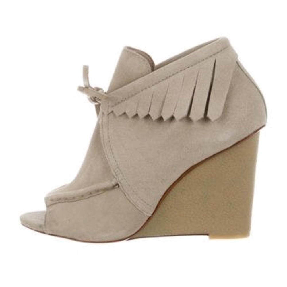 NEW 10 Crosby Derek Lam suede wedge Bootie 10